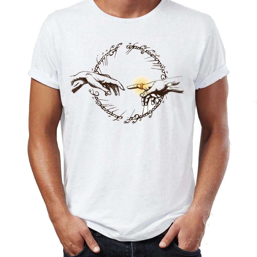 

Men's T Shirt Lord of The Ring The Creation of Adam Artsy Awesome Artwork Printed Tee
