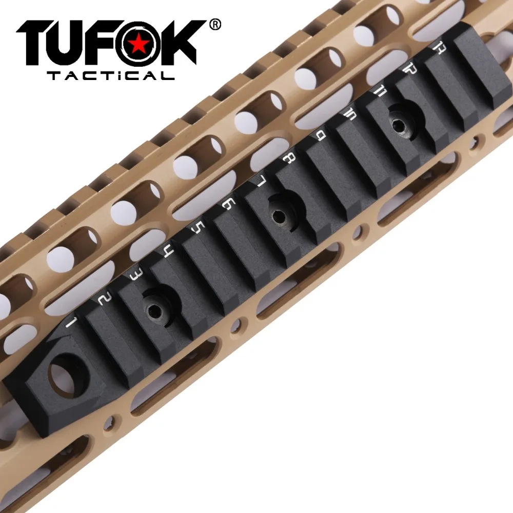 TuFok 13 слотов Тактический Keymod Weaver Rail секция Пикатинни с поворотным