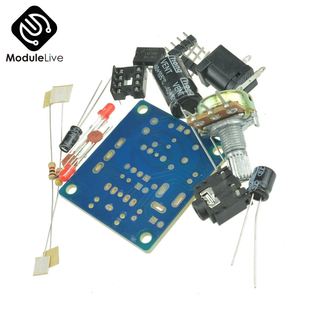 Плата мини усилителя LM386 3 В 12 в комплект DIY мощности переменный резистор DIP8 IC