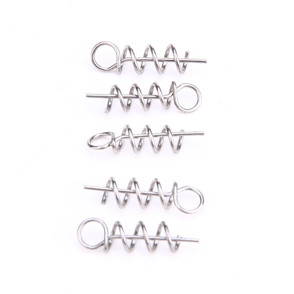 

100pcs Soft Bait Lure Spring Lock Pin Stainless Steel Hook Connect Fixed Latch Practical Fishing Pin Fishing Accessories