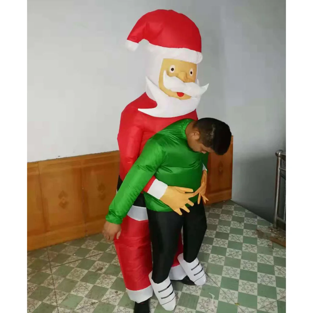 Inflatable Santa Claus Costume for Adults Fancy Dress Christmas Party Outfits