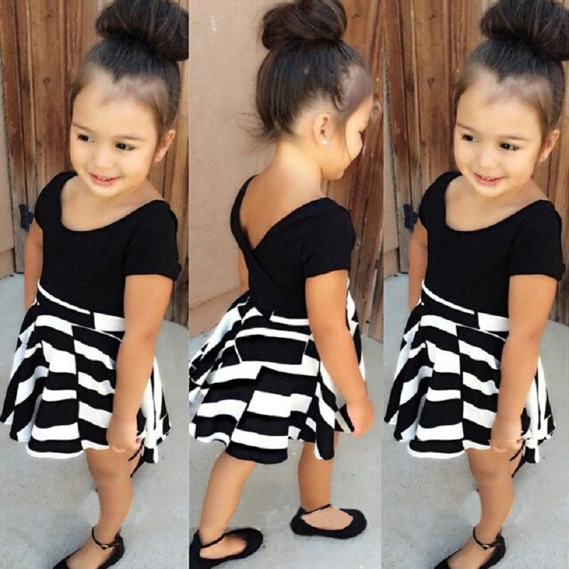

JQ-106 Retail 2019 new girls black shirt+ flower skirt suit 2 pcs dress set baby clothing set children's suits girls set