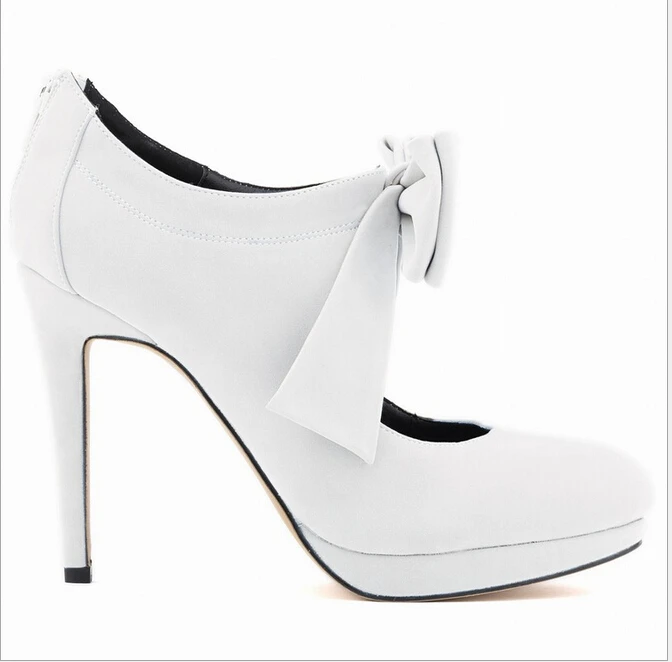 Модная стильная обувь; женская обувь для ночного клуба с бархатным бантом на высоком каблуке; обувь на молнии; большие размеры; w883