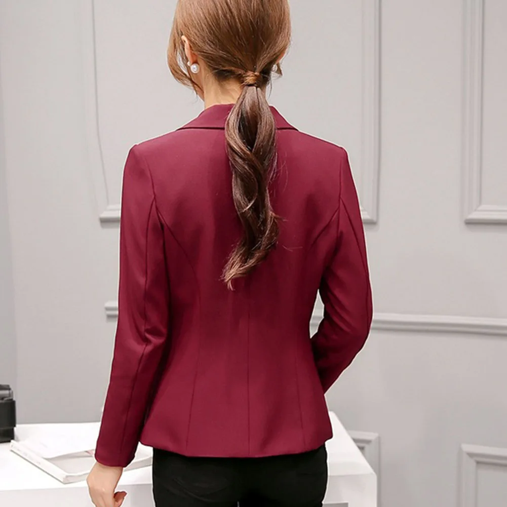 Women Ladies Coat Casual Slim Fit Blazer Long Sleeve Office Fabala Outwear Business Suit