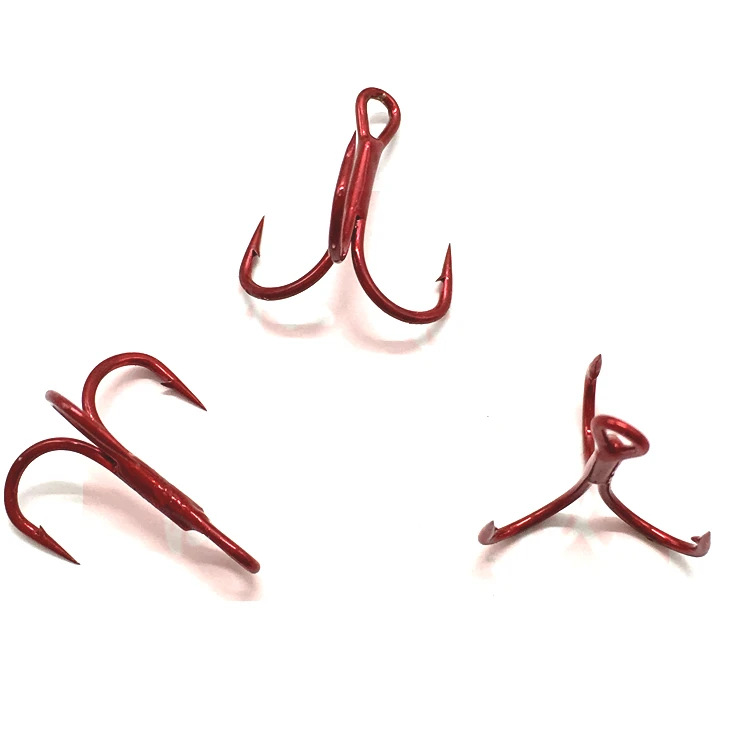Isca de Pesca Gancho de Pesca do Barco do Mar Japão Importou Proprietário Peche Três Âncora Gancho Treble Farpado Vermelho Carpa Isca Tackles St-36rd 8 Gancho Treble Gancho Farpado Vermelho Carpa Isca