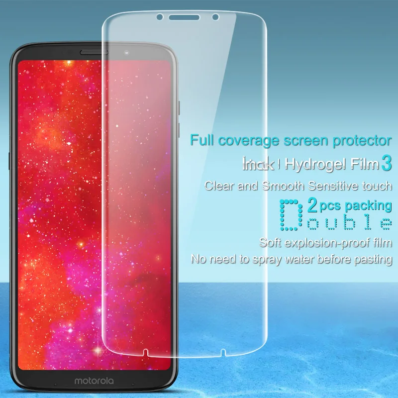 2 шт. полное покрытие для Motorola Moto Z3 Play защита экрана и задняя крышка протектор Imak