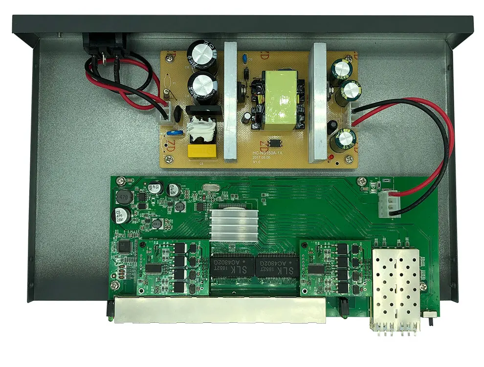 10/100/1000 M обратное POE Питание Gigabit Ethernet переключатель POE волоконно-оптический одномодовый 8 RJ45 UTP и 2 волоконный порт доска