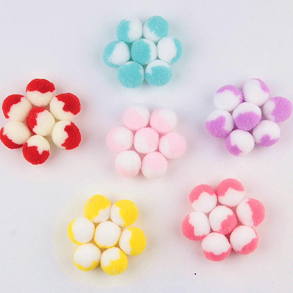 

Pompom 20mm Mix Color Fur Plush Ball Pom Poms For Craft DIY Soft Jewelry Home Decoration Garment Sewing On Cloth Accessories 20g
