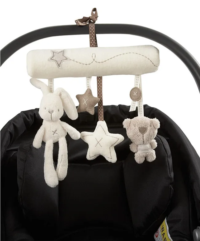 

Music Brinquedo Educativo Rattles Crib Stroller Baby Rabbit Star Shape Plush Toys Cute Baby Bed Hanging Doll Educational Toys