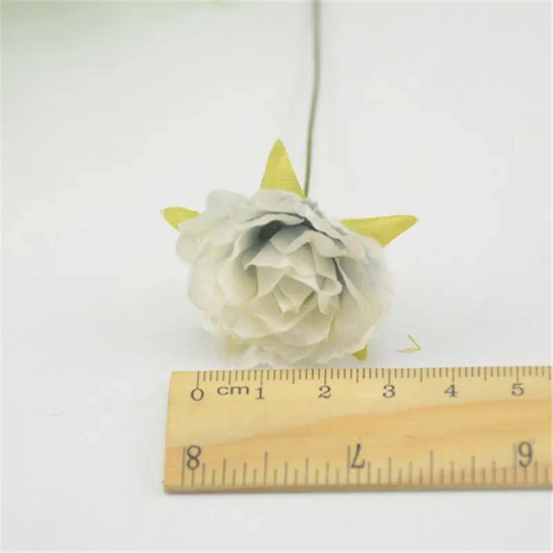 6 шт Новое поступление мини шелковая в стиле ретро мини роза искусственные головки цветов букет для свадебного украшения DIY подарок ремесло цветок