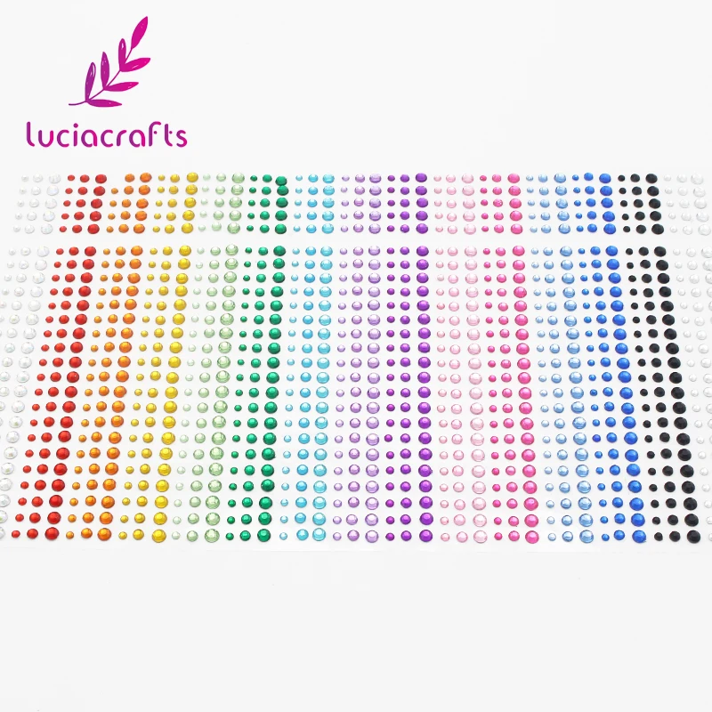 Lucia crafts  Colorful  Self Adhesive  Nail Rhinestones DIY Phone Car Decoration Stickers Scrapbooking    C0801