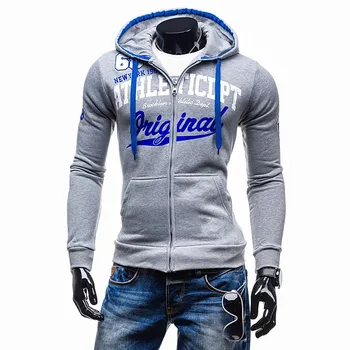 

Men's hooded hoodies Sell like hot cakes Hoodies Men Hombre Hip Hop Mens Letter Hooded Zipper Hoodie Suit Slim Fit Men Hoody
