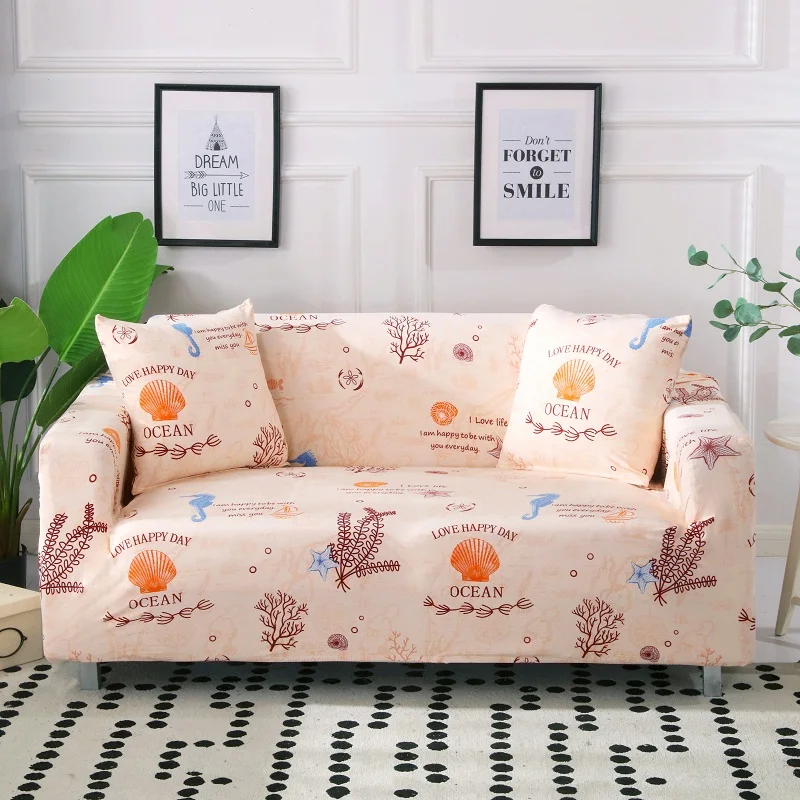 cheap WLIARLEO All inclusive Printed Sofa Cover Elastic Armrest Seat Covers Stretch Shaped Sofa Slipcover Double Three funda para sofa