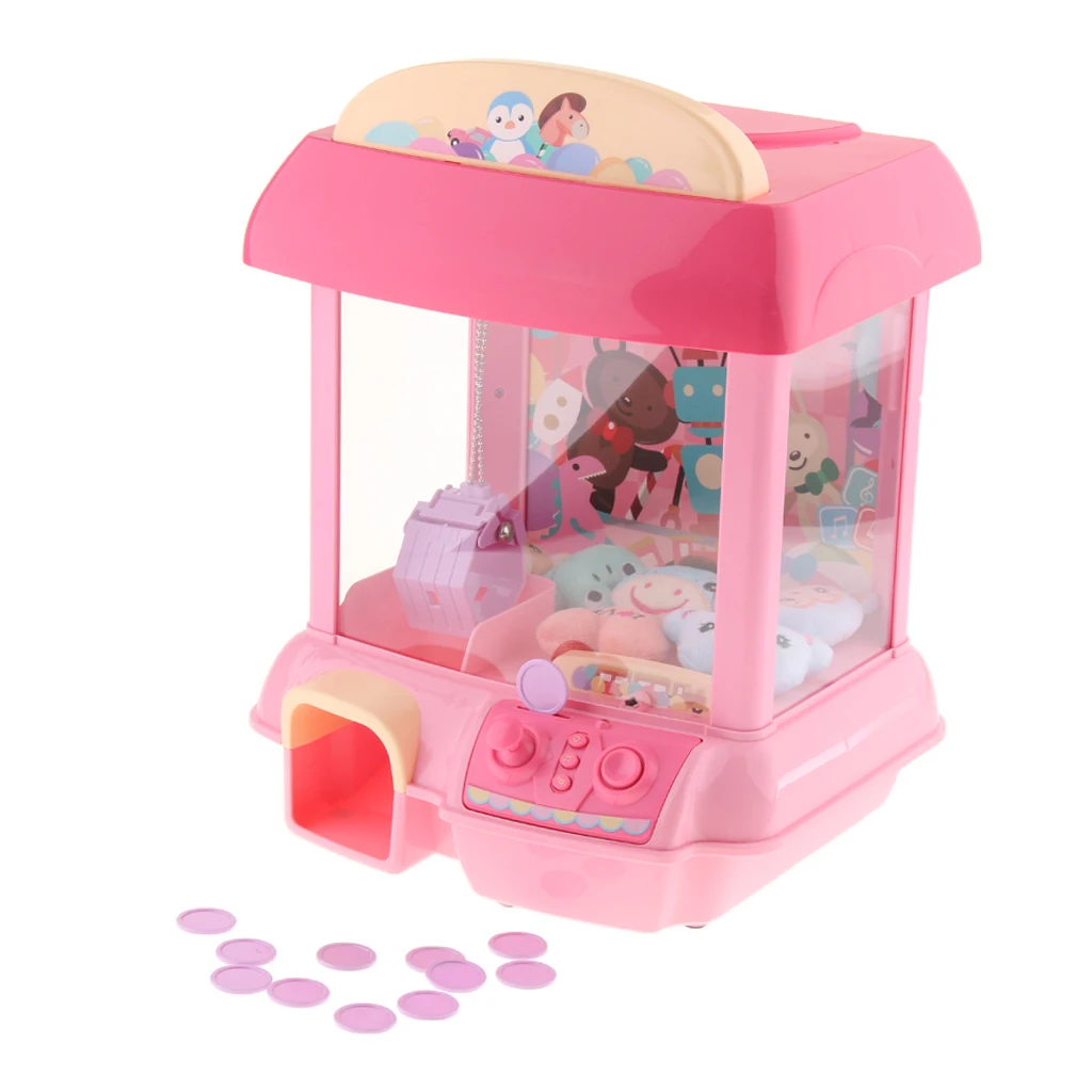 Electronic Claw Toy Catching Doll Grabber Machine Arcade Game Toy, Automatic Coin, Sound & Light 