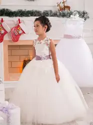 Платье с цветочным узором для девочек на день рождения, свадьбу, торжество, выпускной вечер