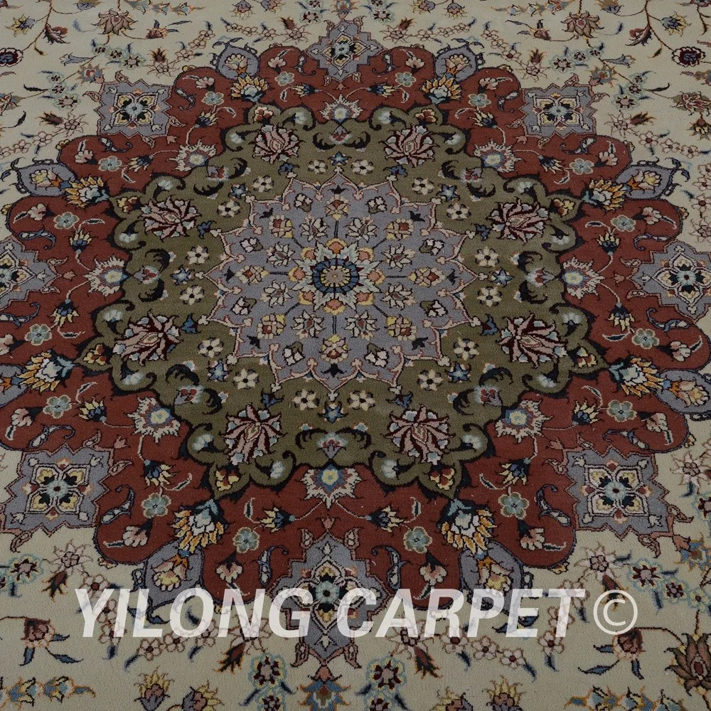 Yilong 10'x14 'Персидского гостиной ковры распродажа Изысканный современный шерстяной ковер из шелка (1497)