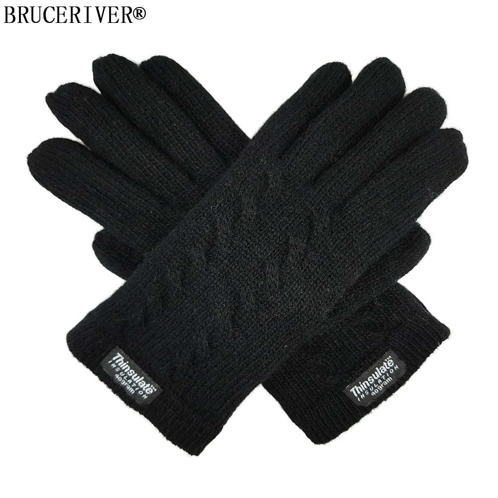 Us 12 99 Bruceriver Ladies Pure Wool Knit Gloves With Thinsulate Lining And Cable Design In Women S Gloves From Apparel Accessories On Aliexpress