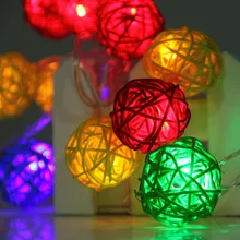 Светодиодный светильник с хлопковым шаром из ткани 4 м 20 светодиодный Сказочный светильник гирлянда на Рождество, свадьбу, праздник, вечерние, домашний декор, светильник s RGB, лампа 220 В