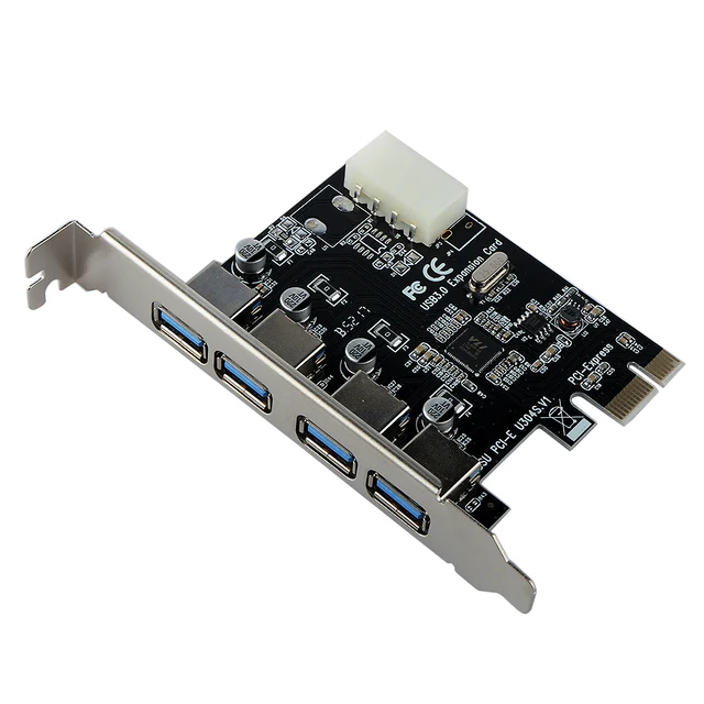 Best Value 4 Port PCI-E To USB 3.0 HUB PCI Express Expansion Card Adapter 5 Gbps Speed For Desktop Computer Components