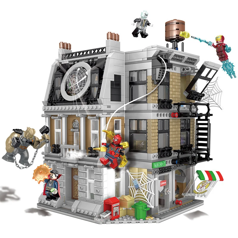 

1072pcs Building Blocks Toy Compatible With Legoingly Marvel Avengers Sanctuary Duel Bricks Birthday Gifts Technic City Series