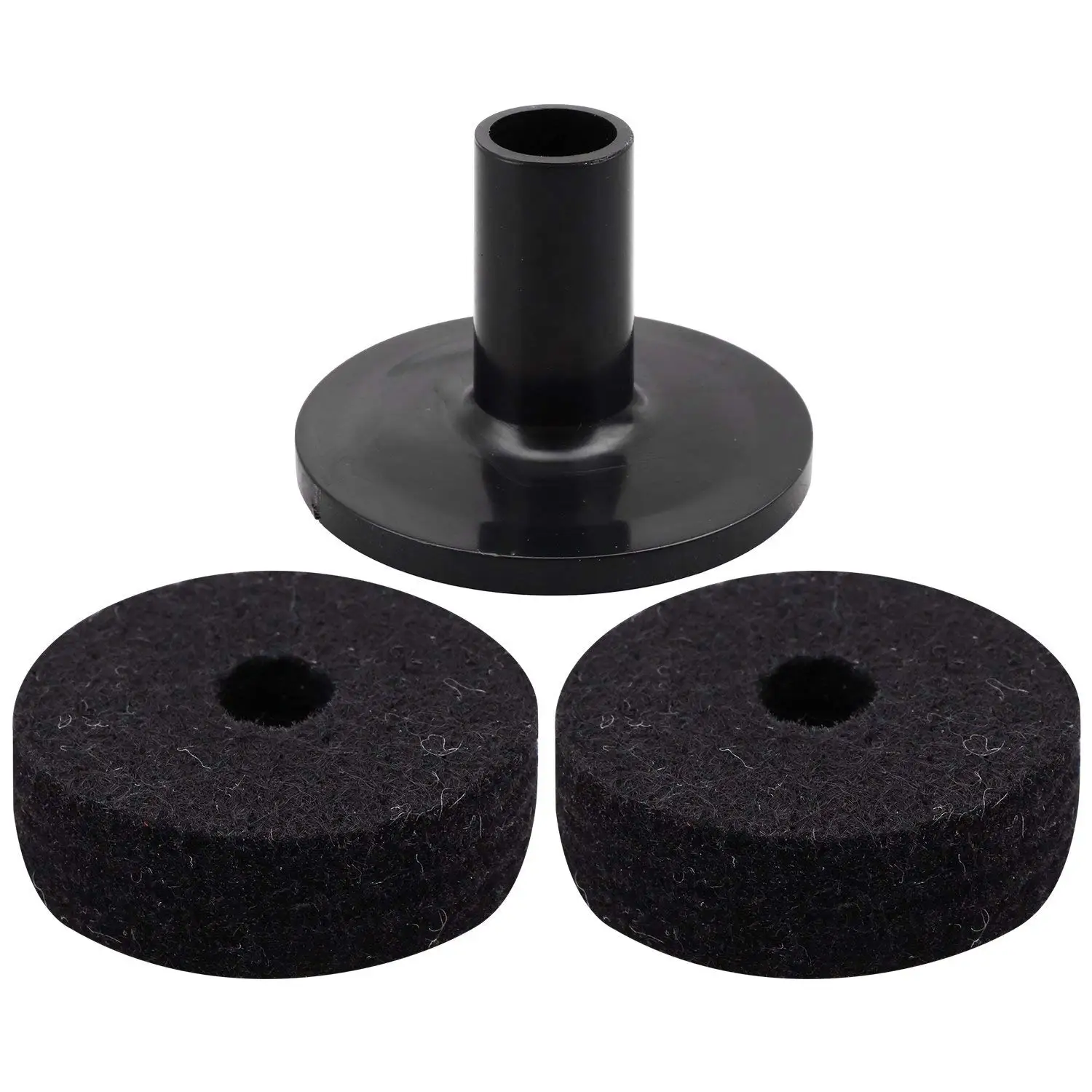 

Cymbal Stand Felt Washer and Plastic Drum Cymbal Stand Sleeves Replacement Black