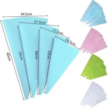 

4pcs/set Baking Tools Colorful Pastry Bag Piping Bag Food grade EVA Icing Bag