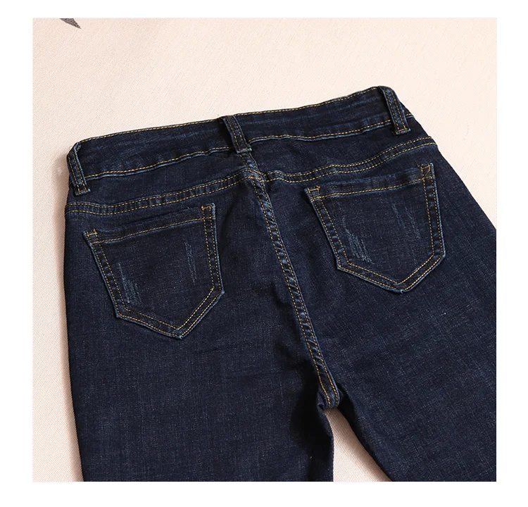 Новые модные джинсы женские брюки черные и синие джинсы с высокой талией для женщин обтягивающие джинсы женские Стретч джинсовые брюки