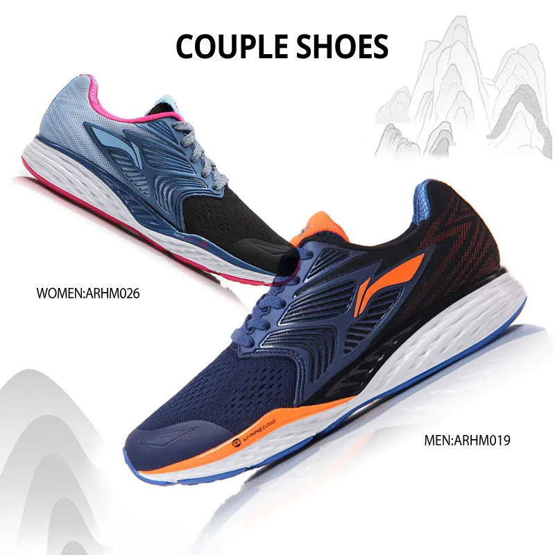 Li Ning Для женщин LN облако Характеристическая вязкость полимера плюс кроссовки
