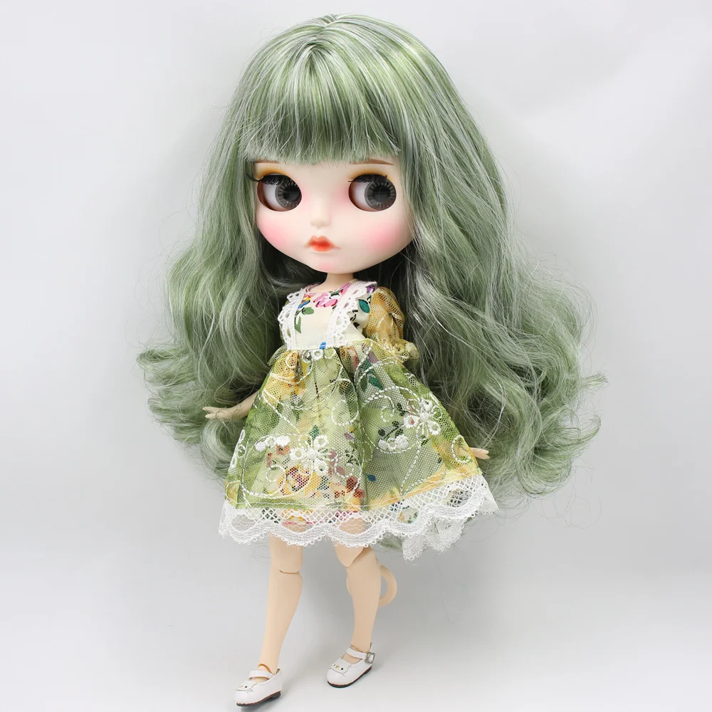 ICY Nude Blyth изготовленная на заказ кукла № BL4299/136 зеленая смесь белых волос 1/6 bjd, pullip, licca, jerryberry