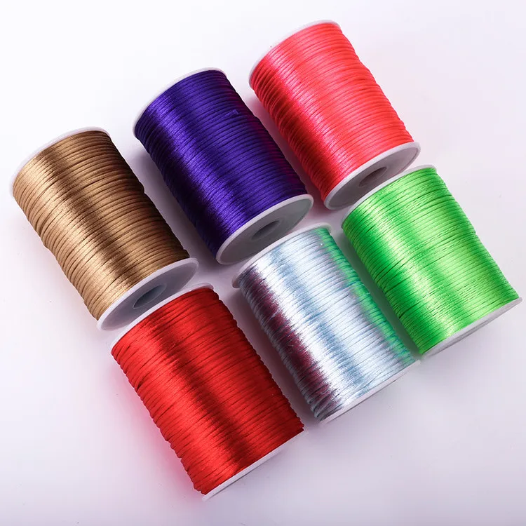 Сатиновый шнур для детского прорезывателя 2 5 мм 100 ярдов/катушка|satin cord|rattail satin