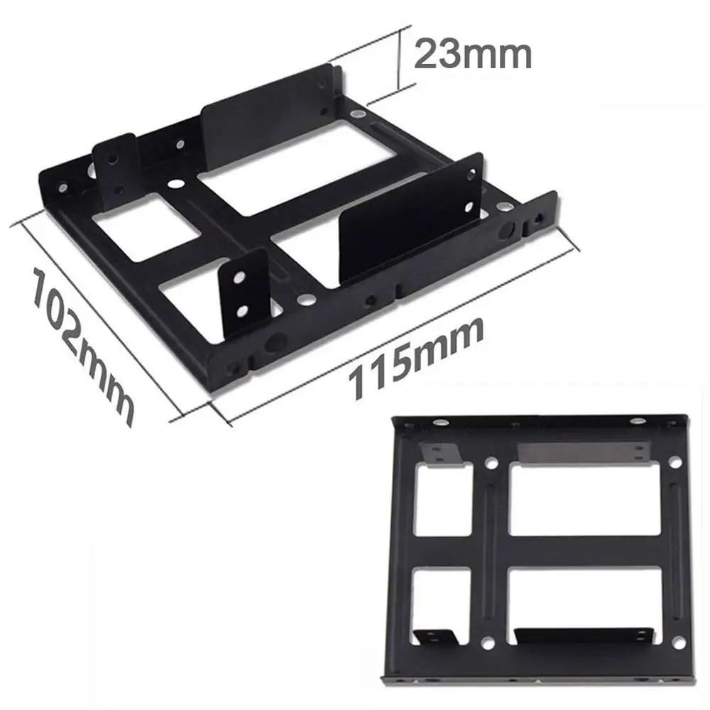 Hard Disk Case Adapter Mounting 2.5" To 3.5" SSD HDD Metal Hard Drive Holder For PC Laptop Protect Hard Disk Bracket