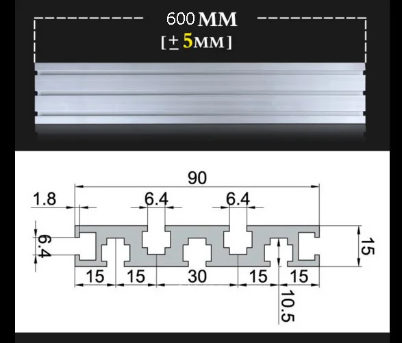 FitSain-L-500mm-1590-aluminum-profile-for-DIY-multipurpose-mini-CNC-Bench-Lathe-machine-parts-accessories