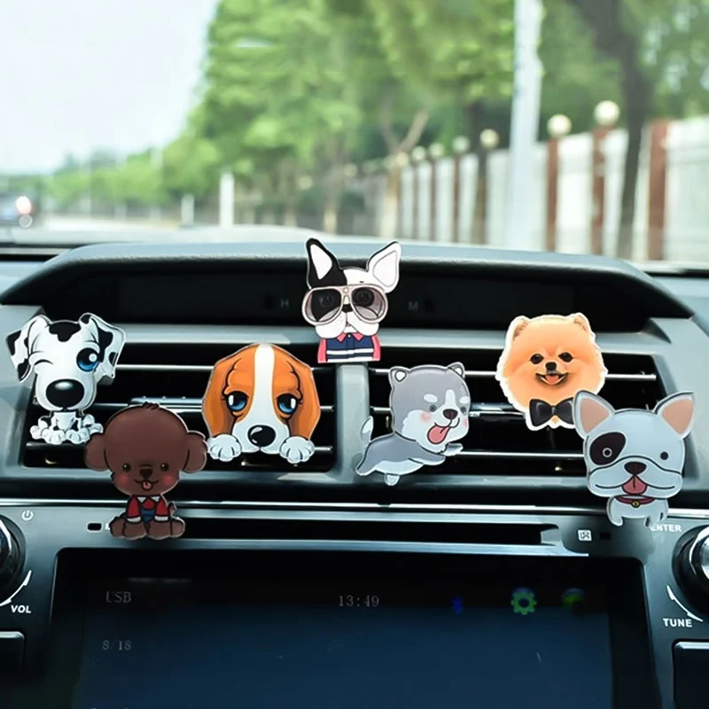 

Car Air Vent Outlet Solid Perfume Clip Cartoon Dog Shape Air Freshener Fragrance Car Styling