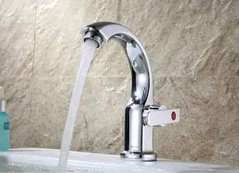 

Stainless steel bathroom toilet wash basin single cold art basin faucet single hole brushed washbasin faucet LU41215