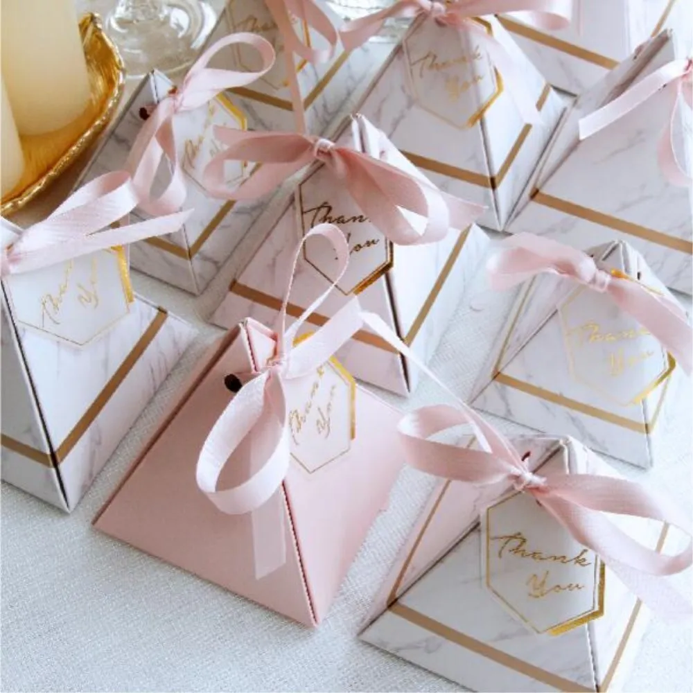 10Pc Romantic Pink Crown Candy Box Bags Wedding Decor Birthday Party Favor Gift 