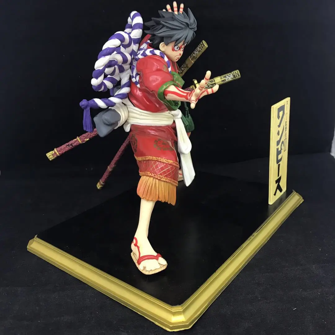 Аниме one piece Monkey D Luffy кимоно в стиле Кабуки ПВХ Фигурки 19 см коллекционные игрушечные фигурки игрушки