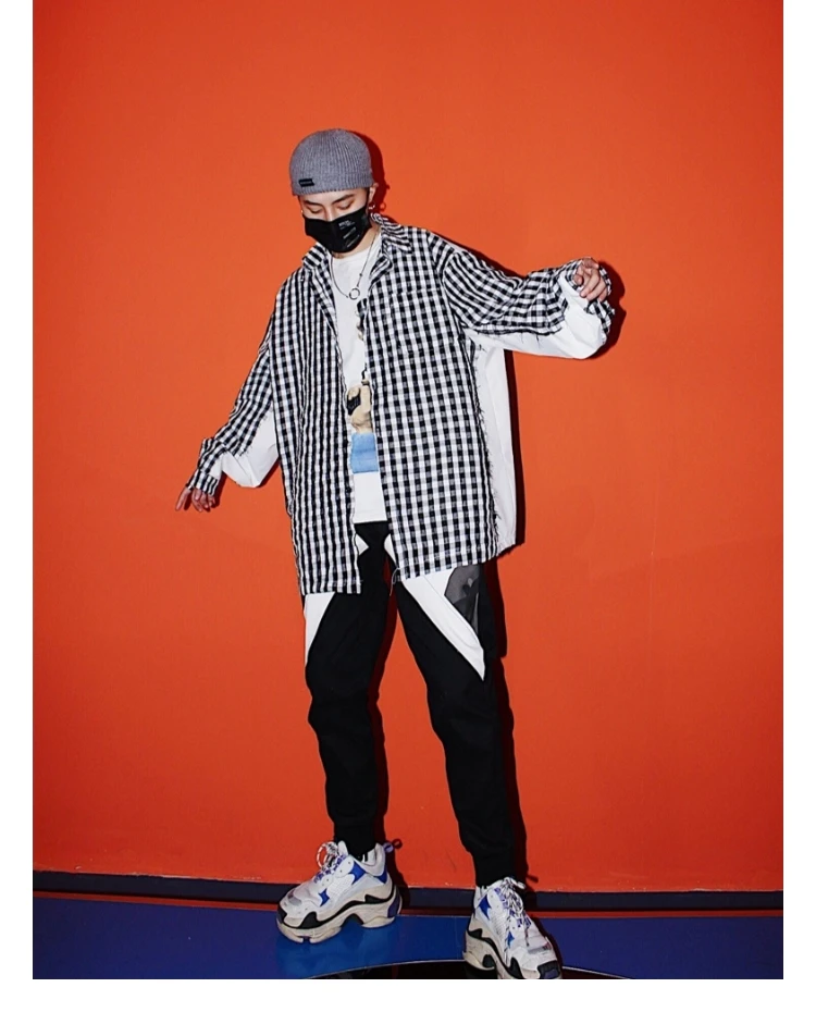 Loose Fit Shirt Men Striped Korean Fashion Mens Shirts Ong Sleeve Casual Slim Fit  (4)