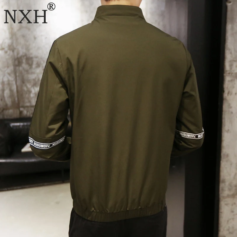 NXH куртка бомбер для мужчин пилот с ArmyGreen Black синий тонкий ветровка Куртка M 4XL|bomber