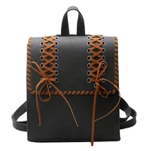 2017 новый вязание старинные рюкзак женщин пу кожа kanken back pack school девушки сумки женские известный bagpack mochilas rugzak