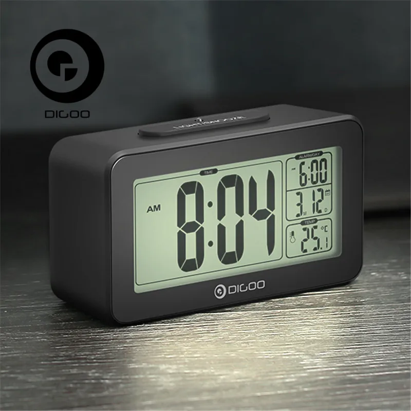 

Digoo DG-C4 C4 Digital Sensitive White Backlit LCD Thermometer Desk Alarm Clock Dual Alarm With Snooze