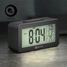 Digoo DG-C4 C4 Digital Sensitive White Backlit LCD Thermometer Desk Alarm Clock Dual Alarm With Snooze