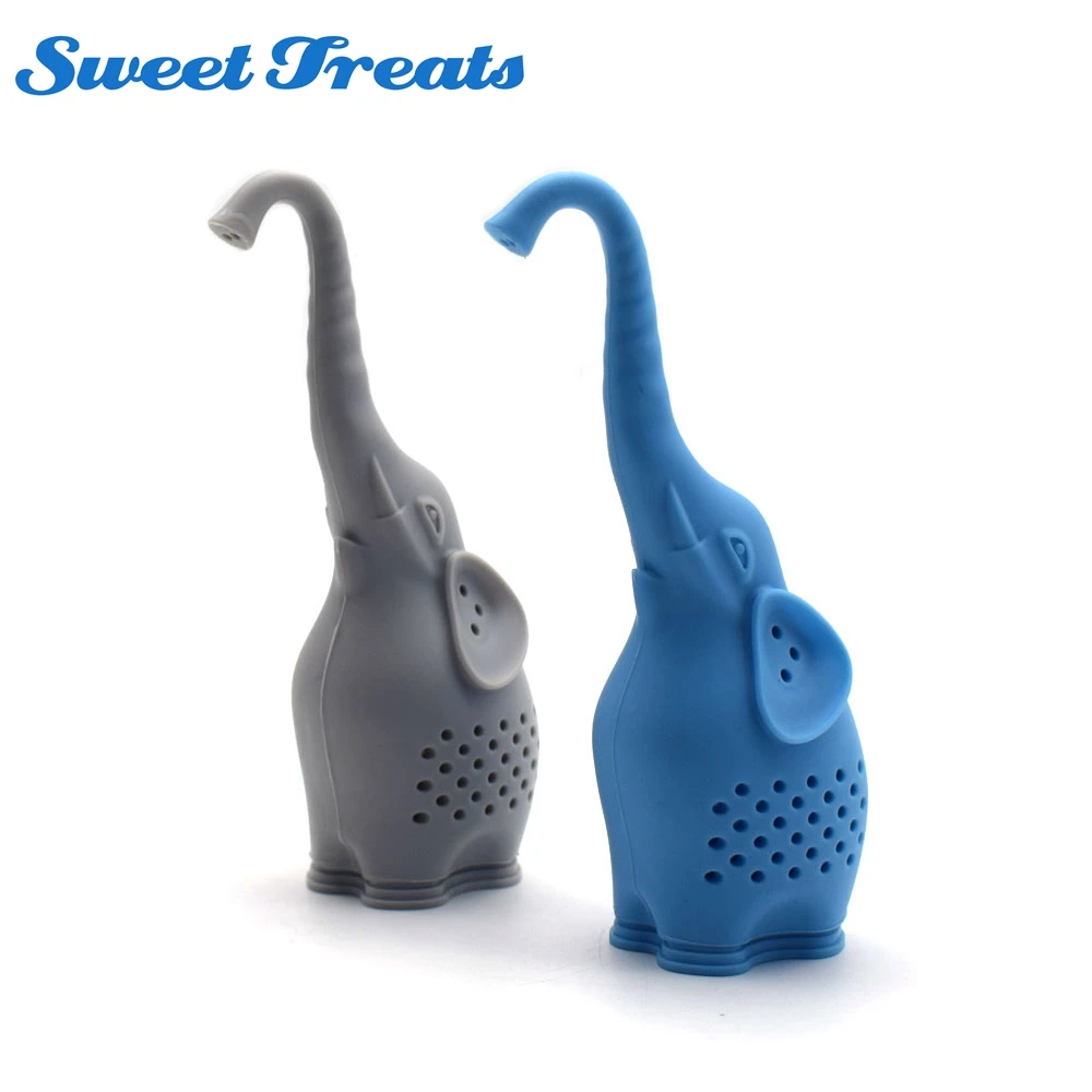 

Sweettreats Cute Small Elephant Tea Strainer Silicone Animal loose-leaf Tea Infuser Filter Diffuser Fun Tea Accessories