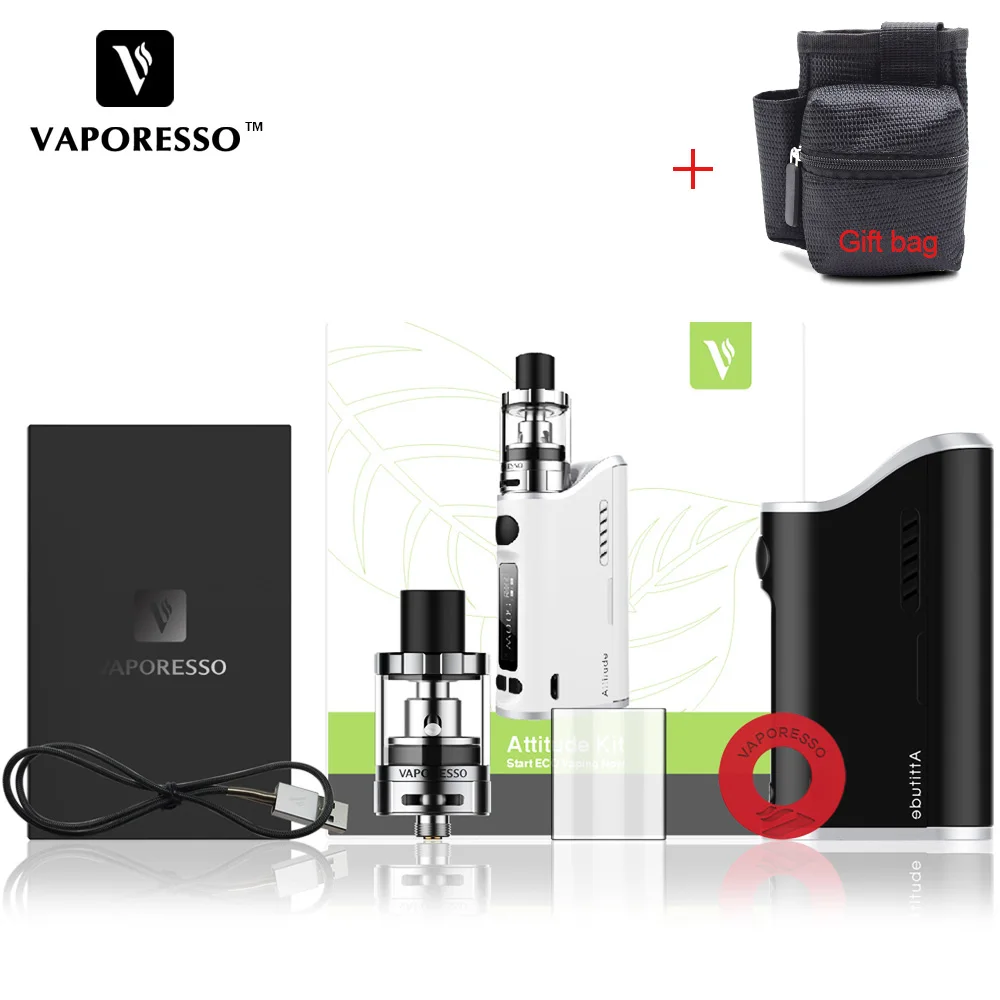 Original 80W Vaporesso E-cigarettes Attitude EUC Kit with TC VW Vape Box Mod Estoc Tank Compatible EUC Ceramic Traditional coil (1)
