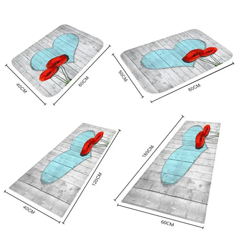 3D печать ковер коврик для прихожей Противоскользящий коврик для ванной комнаты впитывающий воду кухонный коврик/ковер креативный Европейский тип напольный коврик