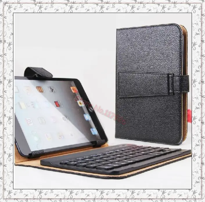 Универсальный кожаный чехол со съемной Bluetooth клавиатурой для Asus ME180A MeMo HD Pad 8 VivoTab