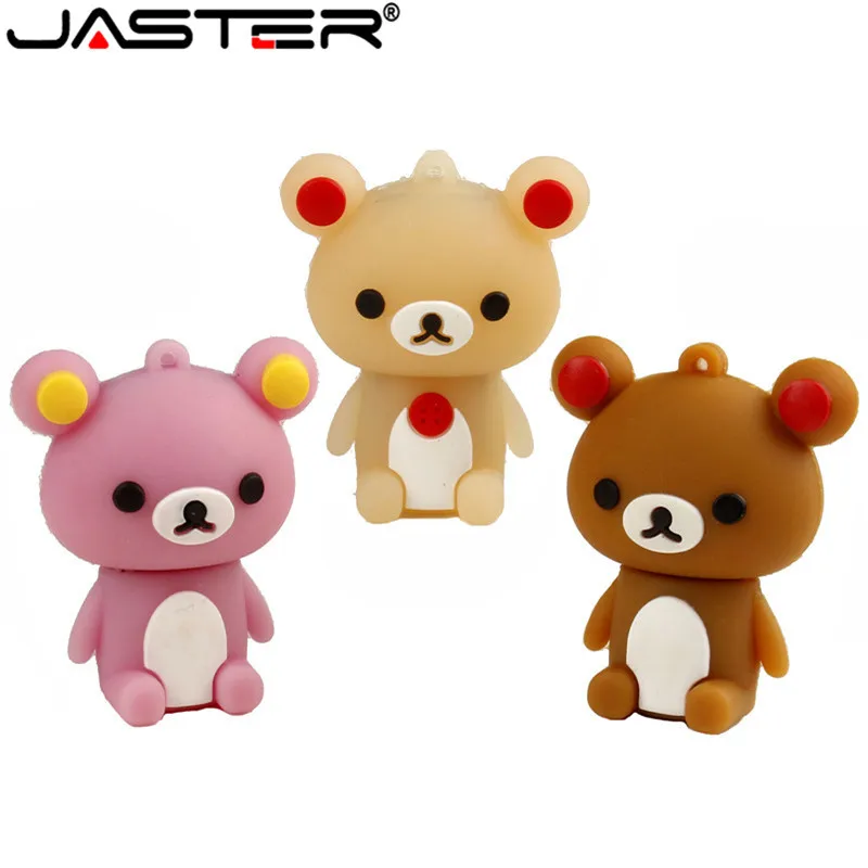 

JASTER Little bear model pen drive 4GB 8GB 16GB 32GB 64GB USB flash drive memory stick USB 2.0