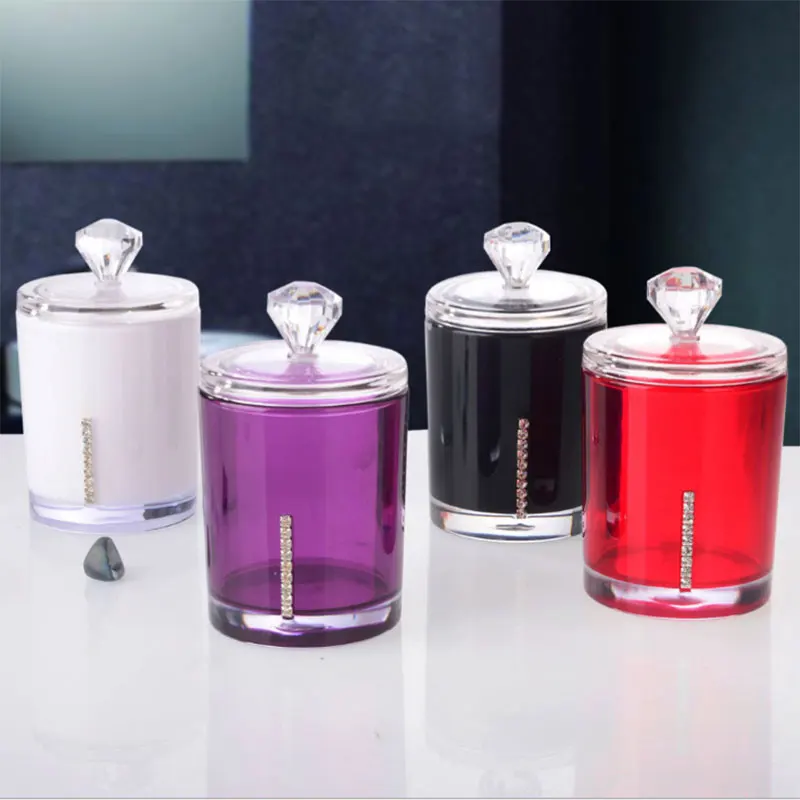 

Acrylic Toothpick Dispenser Cotton Bud Stick Container Box Holder Swabstick Case Can glass jar potes de cozinha armazenamento