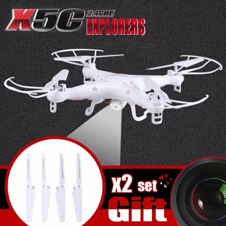 

SYMA RC Quadcopter X5C X5C-1 Drone With Camera HD 2.4GHz 4CH 6-Axis Gyro RC Helicopter RTF FPV Dron
