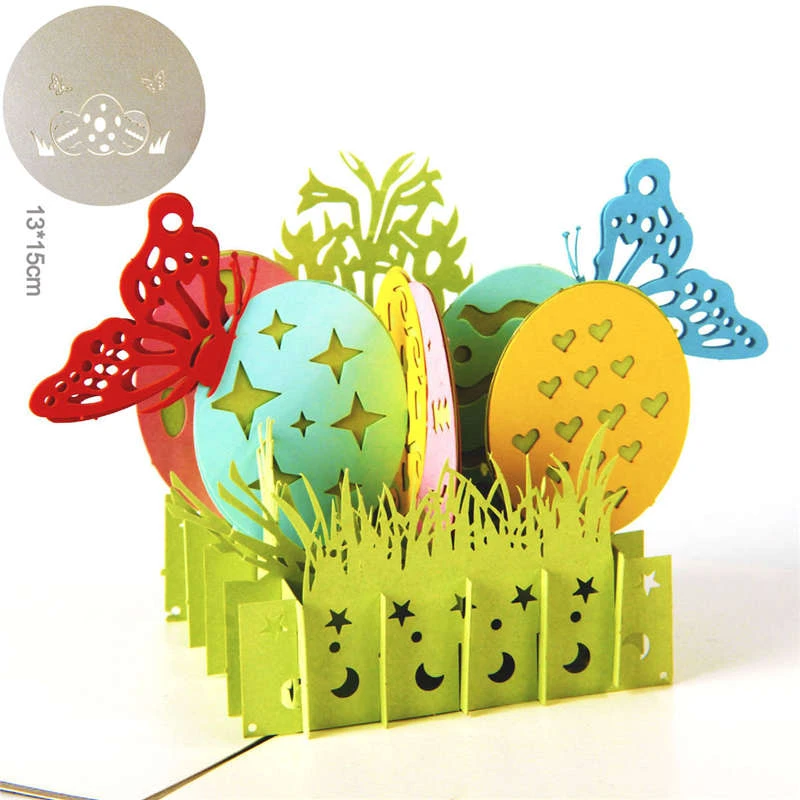 Doreenbeads Scheda 3d Farfalle Uovo Di Pasqua Di Disegno Per Pasqua Compleanno Anniversario Di Matrimonio Grazie Carta Scultura Di Carta 1 Pz 3d Card Paper Sculpturecard Paper Aliexpress