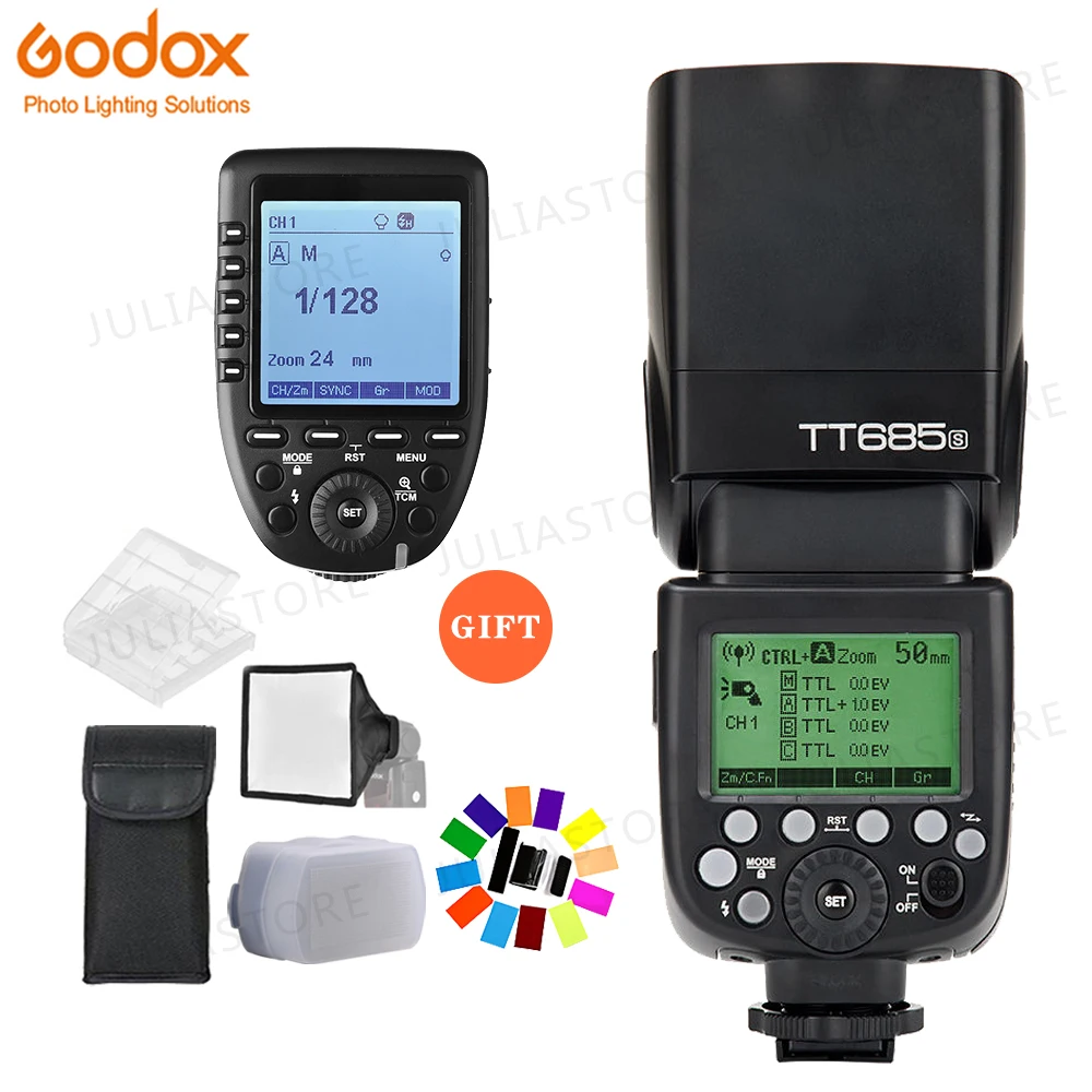 

Godox TTL TT685S Camera Flash 2.4G wireless HSS 1/8000s GN60+Xpro-S Transmitter Kit For Sony a77II, a7RII, a7R, a58, a99,etc